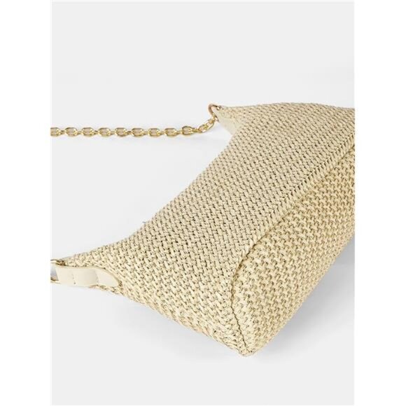 Womens straw tote bag woven shoulder bag summer beach purse casual handbag - Picture 5 of 7